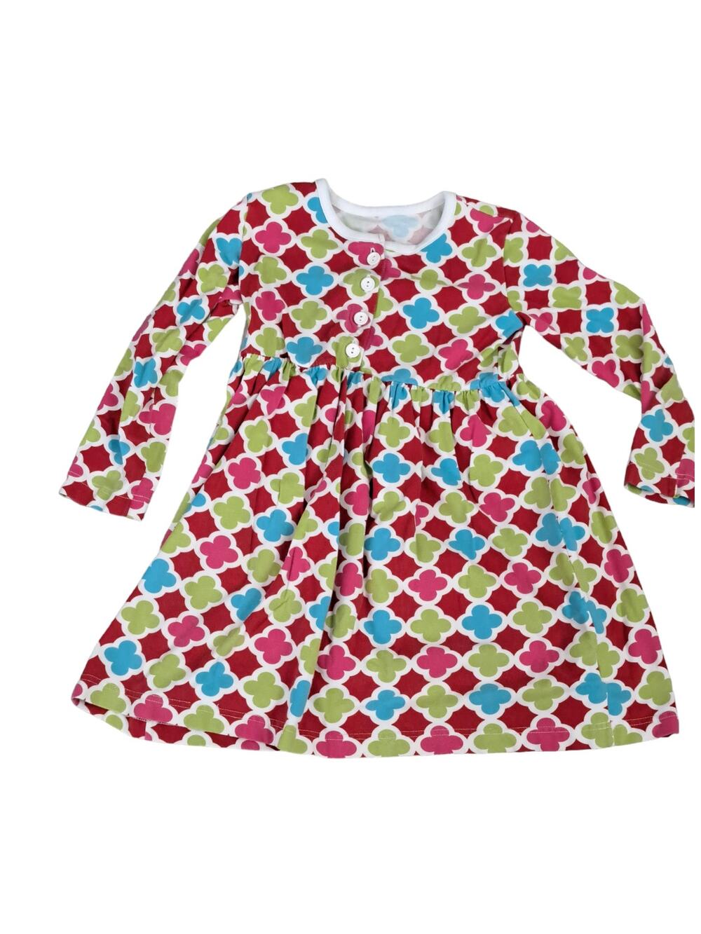 Kelly's Kid Long Sleeve Multi Color Dress Size 6-7